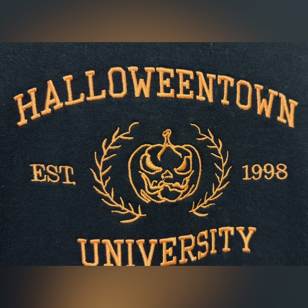 Women’s Large Halloweentown University Embroidered black Sweatshirt